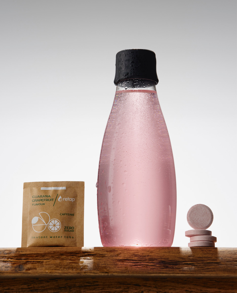 Retap bottle with guarana flavour